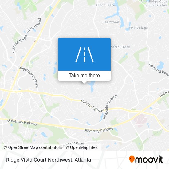 Mapa de Ridge Vista Court Northwest