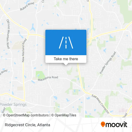 Ridgecrest Circle map