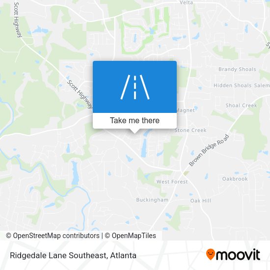 Ridgedale Lane Southeast map