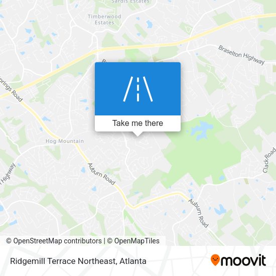 Ridgemill Terrace Northeast map