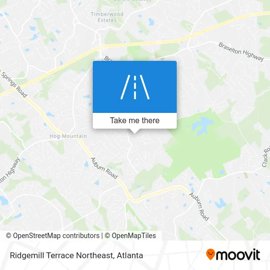 Ridgemill Terrace Northeast map