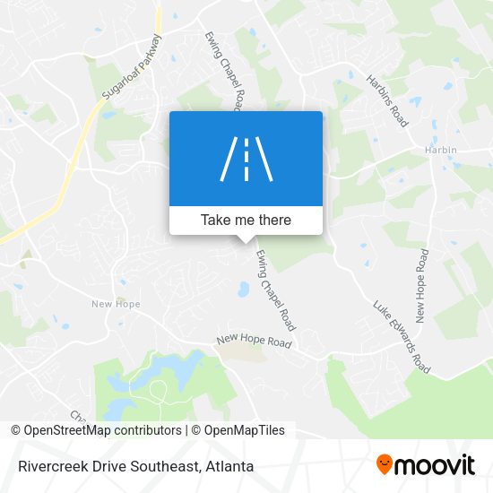 Mapa de Rivercreek Drive Southeast