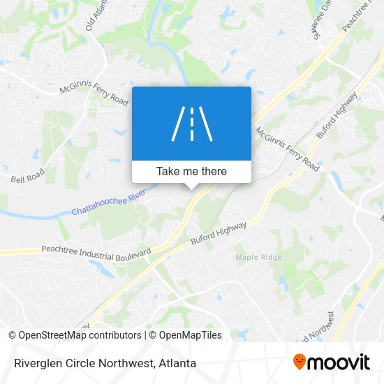 Riverglen Circle Northwest map