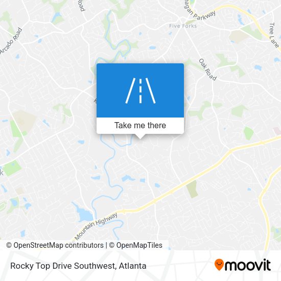 Rocky Top Drive Southwest map