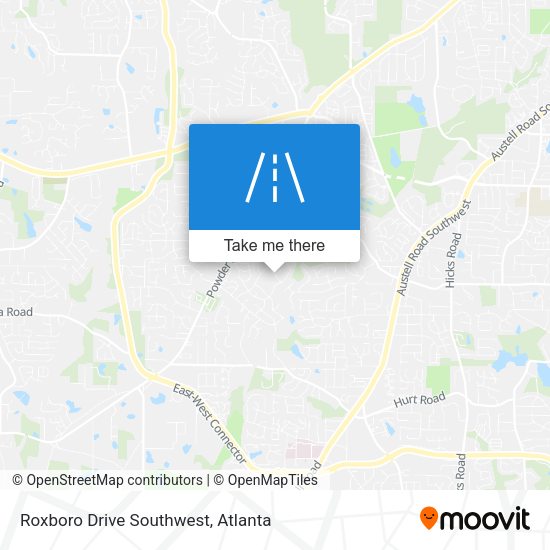 Roxboro Drive Southwest map