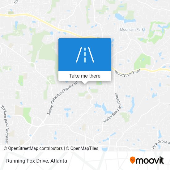 Mapa de Running Fox Drive