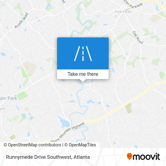 Runnymede Drive Southwest map