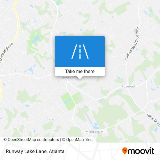 Runway Lake Lane map