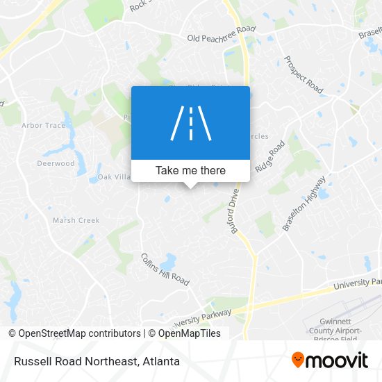 Mapa de Russell Road Northeast