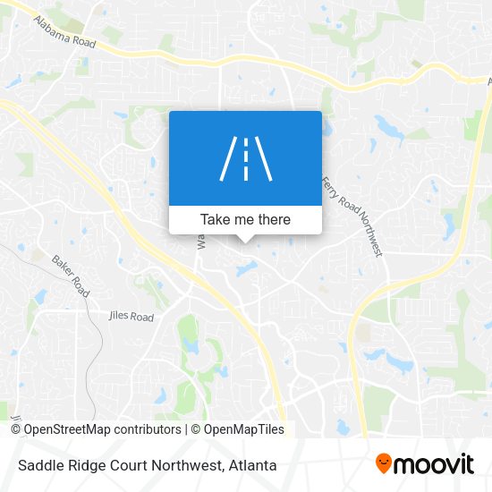 Mapa de Saddle Ridge Court Northwest