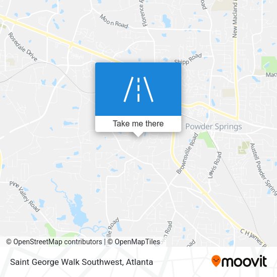 Saint George Walk Southwest map