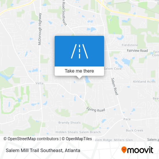 Salem Mill Trail Southeast map