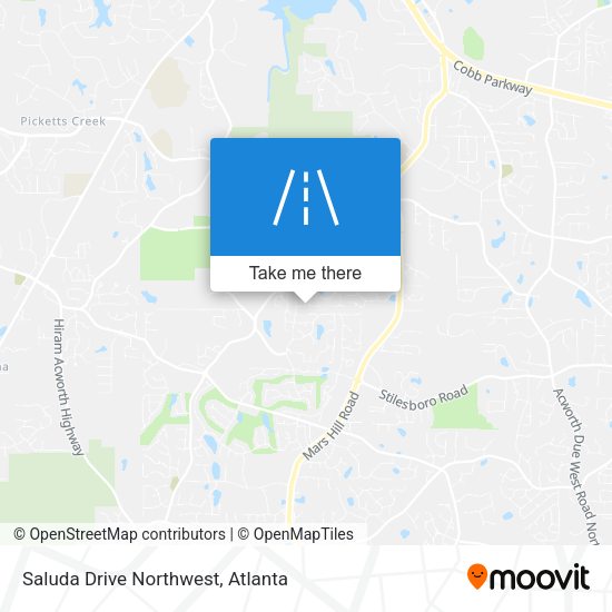 Saluda Drive Northwest map