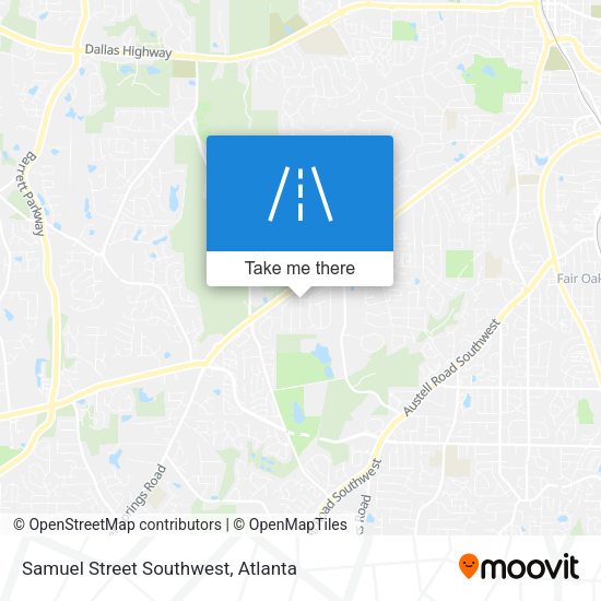 Mapa de Samuel Street Southwest
