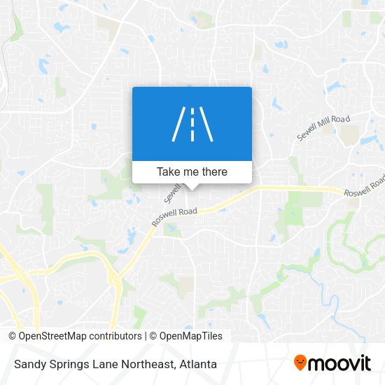 Sandy Springs Lane Northeast map