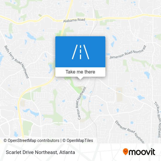 Scarlet Drive Northeast map