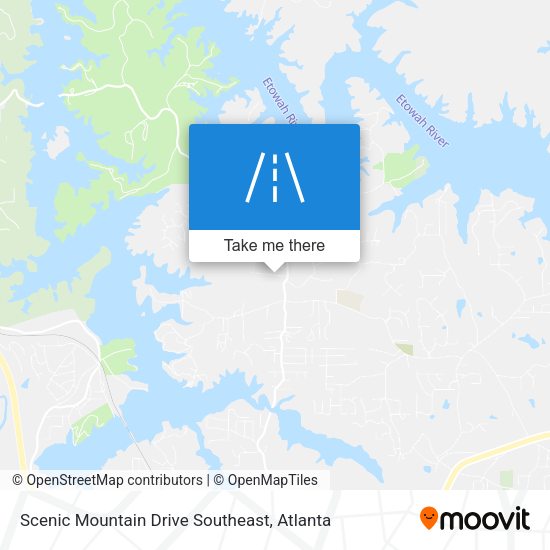 Scenic Mountain Drive Southeast map