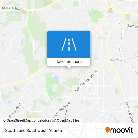 Scott Lane Southwest map