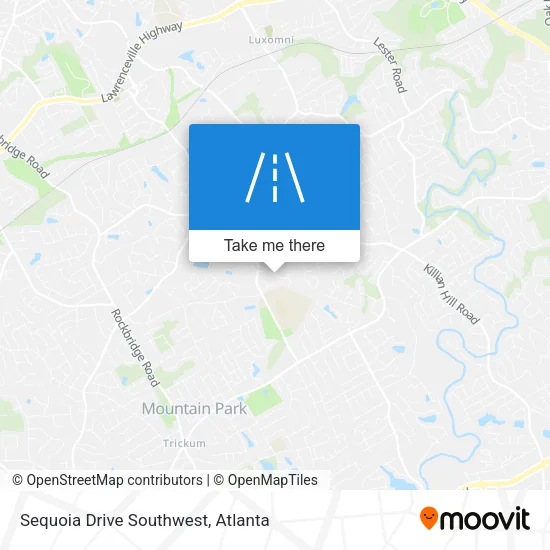 Sequoia Drive Southwest map