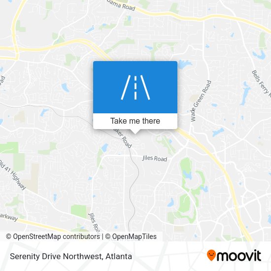 Serenity Drive Northwest map