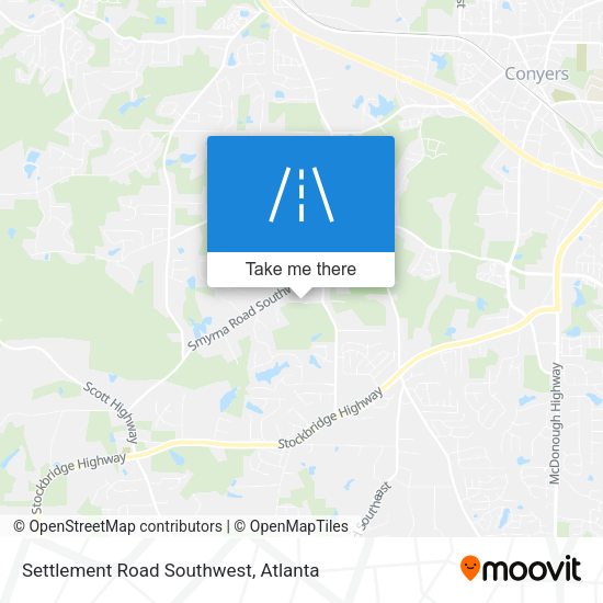 Mapa de Settlement Road Southwest