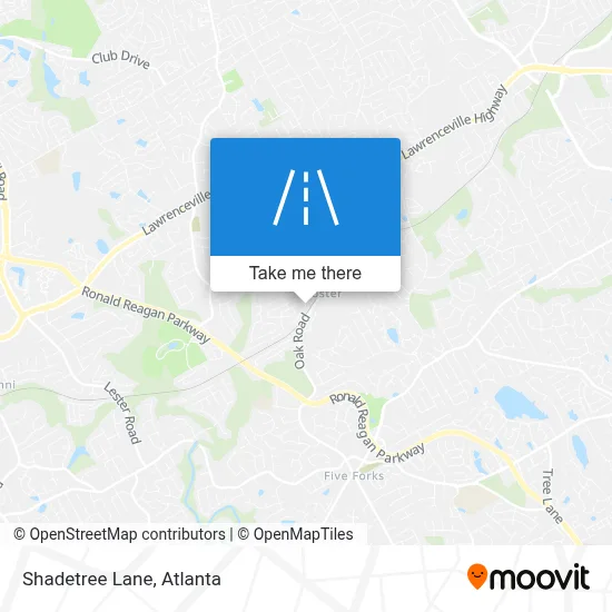 Shadetree Lane map