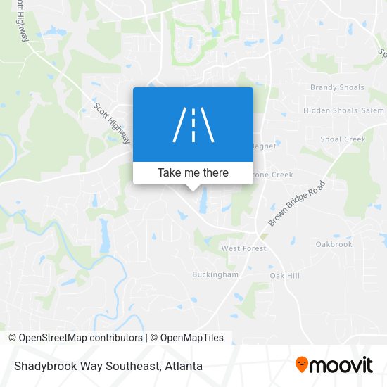 Shadybrook Way Southeast map