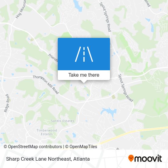 Sharp Creek Lane Northeast map