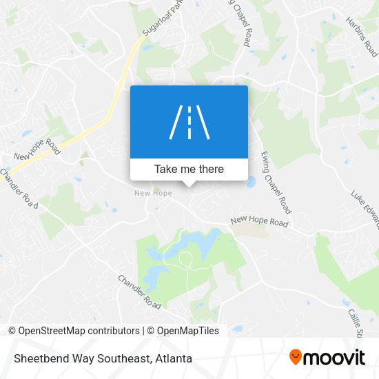 Sheetbend Way Southeast map