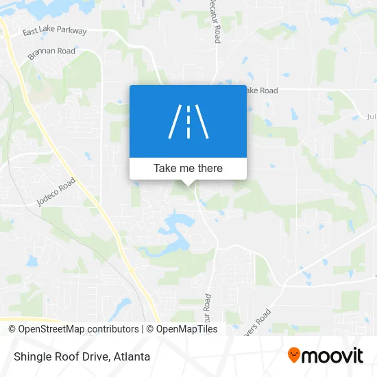 Shingle Roof Drive map