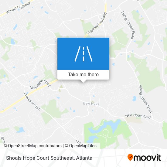Mapa de Shoals Hope Court Southeast