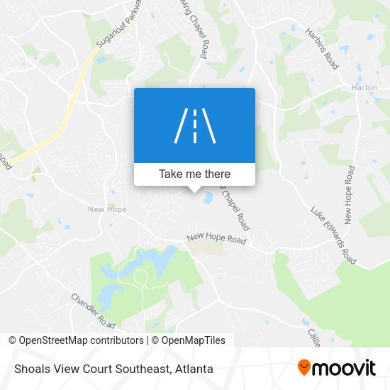 Mapa de Shoals View Court Southeast
