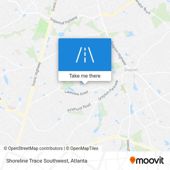 Mapa de Shoreline Trace Southwest