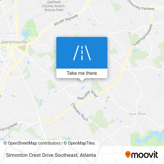 Simonton Crest Drive Southeast map
