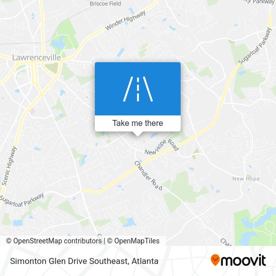 Simonton Glen Drive Southeast map