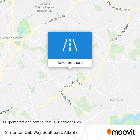 Simonton Oak Way Southeast map