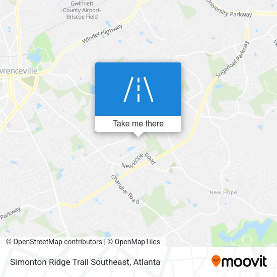 Simonton Ridge Trail Southeast map