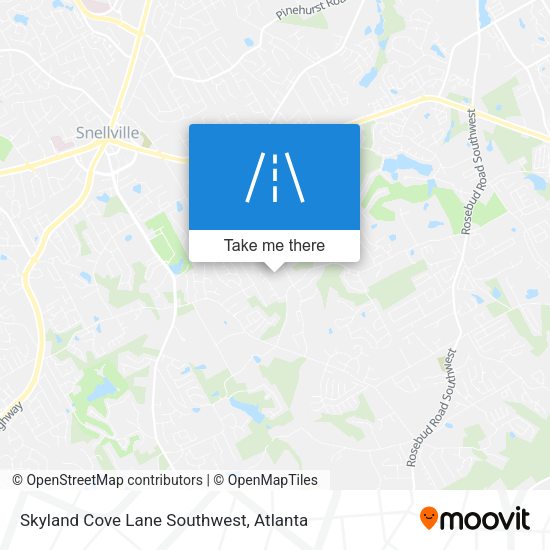 Skyland Cove Lane Southwest map