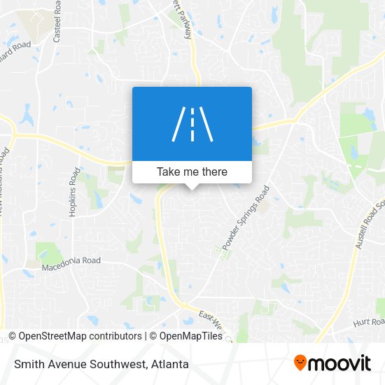 Smith Avenue Southwest map
