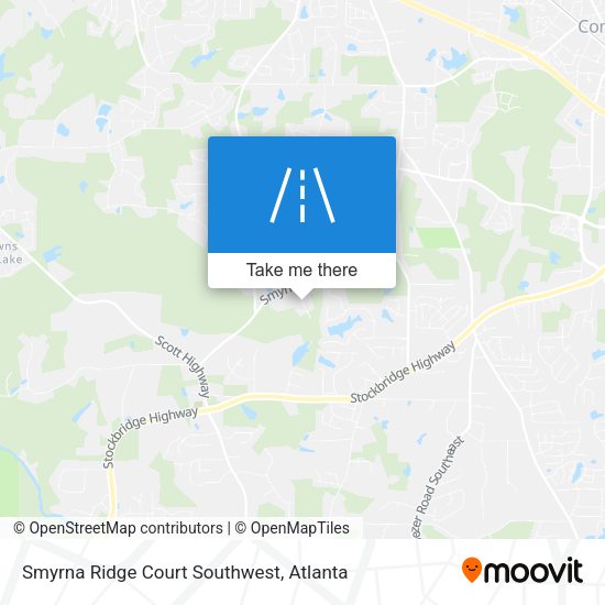 Smyrna Ridge Court Southwest map