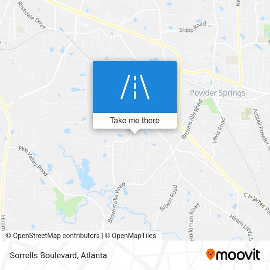 Mapa de Sorrells Boulevard