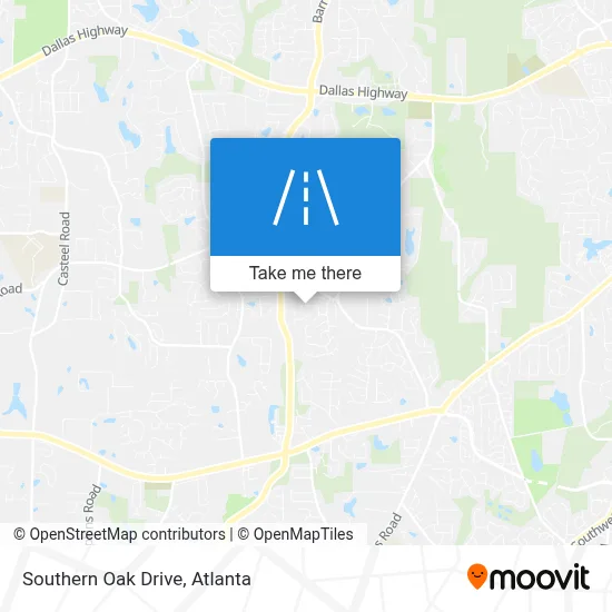 Southern Oak Drive map