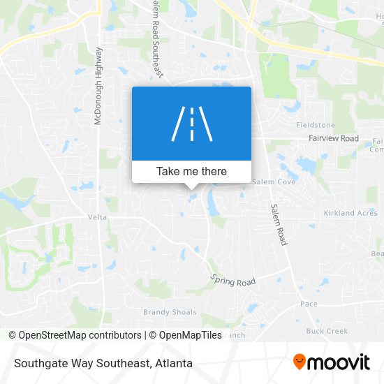 Southgate Way Southeast map