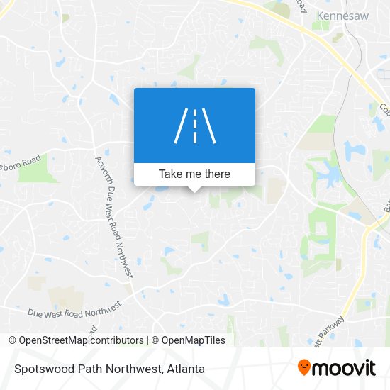 Spotswood Path Northwest map
