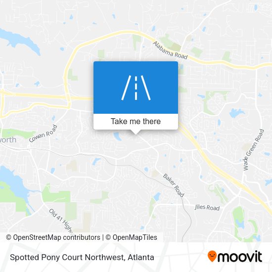 Spotted Pony Court Northwest map