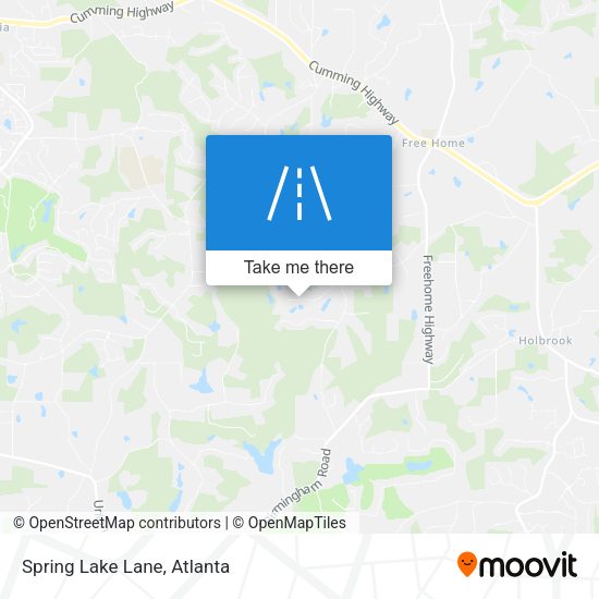 Spring Lake Lane map