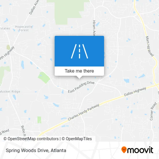 Spring Woods Drive map