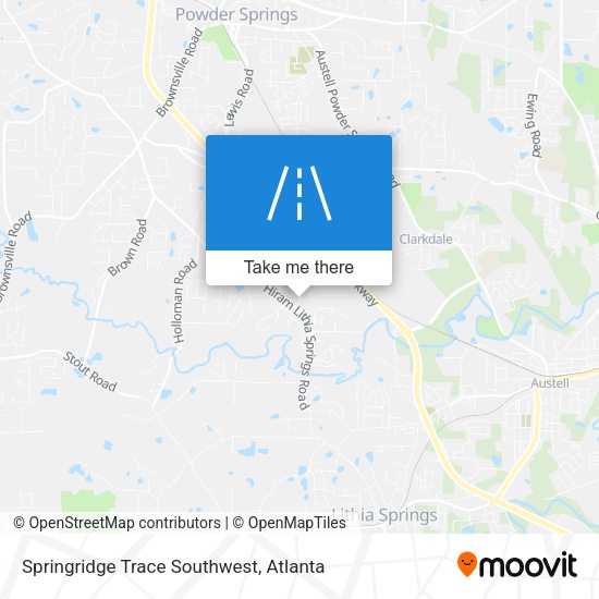 Springridge Trace Southwest map
