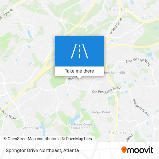 Springtor Drive Northeast map
