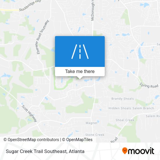 Sugar Creek Trail Southeast map